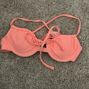 Orange underwire bikini top
